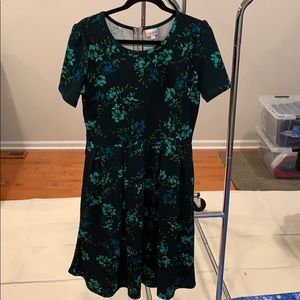 Green flower dress